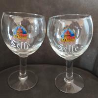 2 bicchieri birra Leffe 0.25