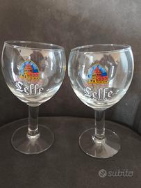 2 bicchieri birra Leffe 0.25