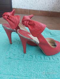 scarpe struzzo rosso  n. 37,5