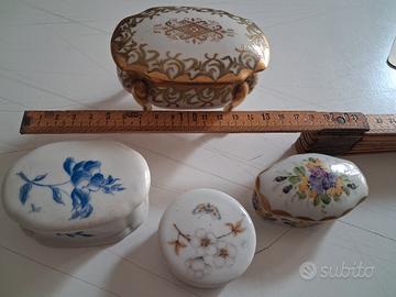 antiche scatoline porcellana