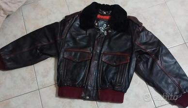 Giubbotto in pelle esercito militare americano 