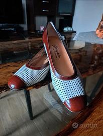 Scarpe artigianali vera pelle donna decolletè 38,5