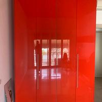 Armadio Tomasella rosso laccato