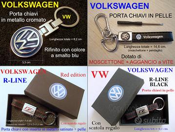 VOLKSWAGEN VW RLINE Porta Chiavi in pelle metallo