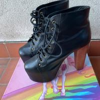 Tronchetto Jeffrey Campbell  in pelle nera n38