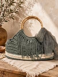 Maxi borsa handmade all'uncinetto