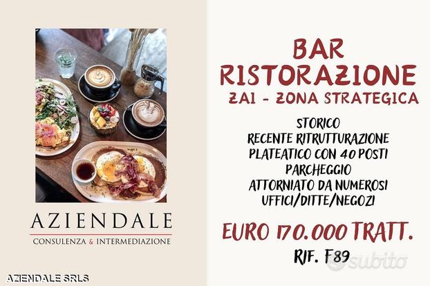 Bar storico con cucina zona strategica zai