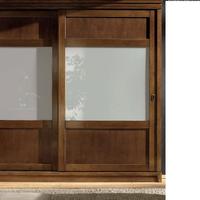 armadio in noce nazionale a due ante scorrevoli