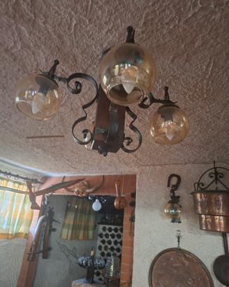 Lampadari ferro battuto per tavernetta