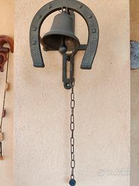 Campanella da parete vintage in ottone 