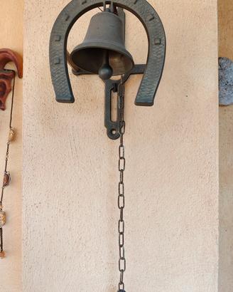 Campanella da parete vintage in ottone 