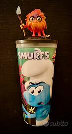 I Puffi - Bicchiere cinema con topper