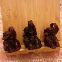 Elefantini in resina portafortuna