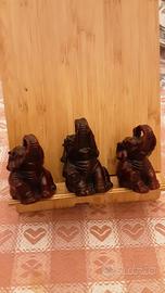 Elefantini in resina portafortuna