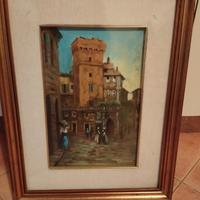 olio su tela Roma sparita