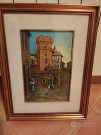 olio su tela Roma sparita