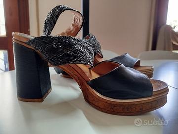 sandali mjus pelle tacco alto