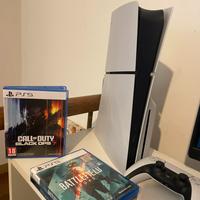 ps5 slim con giochi e gadget