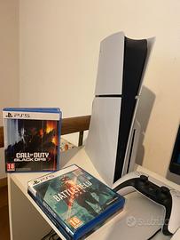 ps5 slim con giochi e gadget