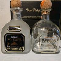Bottiglie vuote tequila Patron 2 pezzi