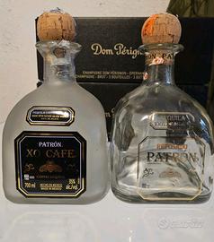 Bottiglie vuote tequila Patron 2 pezzi