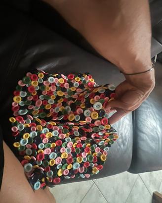 Top corsetto mille bottoni colorati