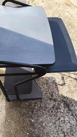 scrivania desk per pc, con carrello per tastiera/m
