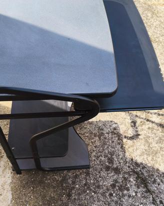 scrivania desk per pc, con carrello per tastiera/m