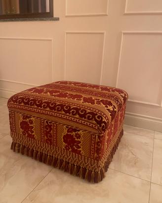 Pouf quadrato classico damascato