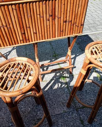 1 sgabello in vimini