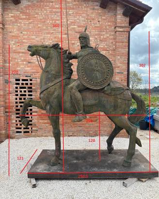 Statua equestre ghisa/bronzo