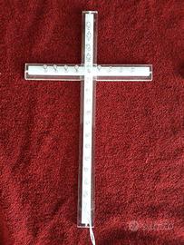 Coppia di luci sacre votive a forma di croce