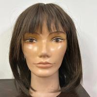 Parrucca capelli veri colore castani scuro