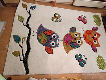 Tappeto Cameretta Bimbi PACO HOME - Gufetti Color