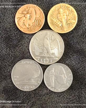 5 monete dal 1920