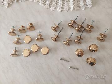 Set pomelli dorati per mobili cucina 21 pezzi