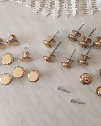 Set pomelli dorati per mobili cucina 21 pezzi