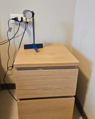 Coppia Cassetti Malm + Lampada comodino