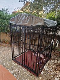 Recinto per cani 120x120x150+pavimento e ancoraggi