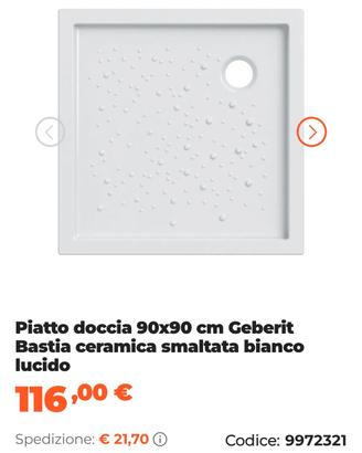 Piatto doccia 90x90
