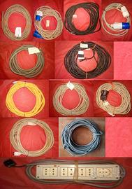 Cavi elettrici e prolunghe, varie misure, x lavoro