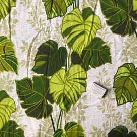 Stoffa Verde Tenda Scampolo Fiori Vintage L115H335