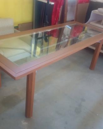Tavolo con piano in cristallo Design Modernariato