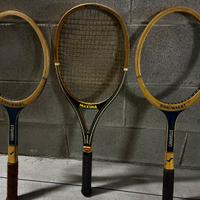 Tre racchette tennis legno vintage