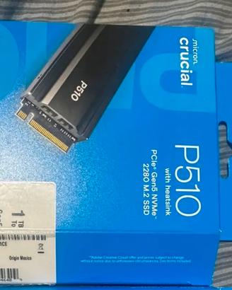 SDD CRUCIAL P510 1TB PCIe Gen5 NVMe dissipatore