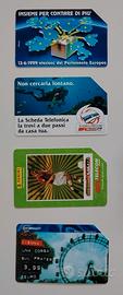 Lotto 4 schede telefoniche vintage Telecom Italia