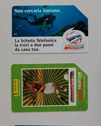 Lotto 4 schede telefoniche vintage Telecom Italia