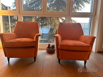 Eleganti poltrne modernariato anni ‘50, restaurate