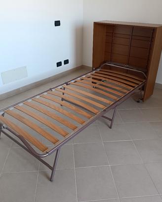 Mobile giroletto con letto a scomparsa con rete
