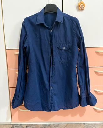 Camicia blu Greco